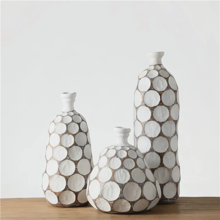 Wholesale resin handmade home decor vase resin crafts nordic vases for home decor