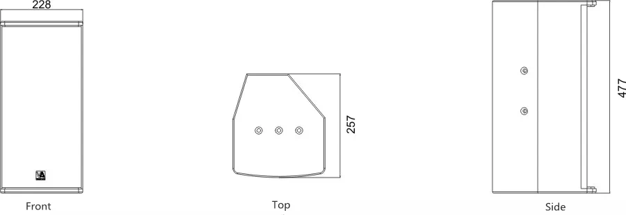 VA New Design 200W 8 inch full range portable pro audio PA passive speaker