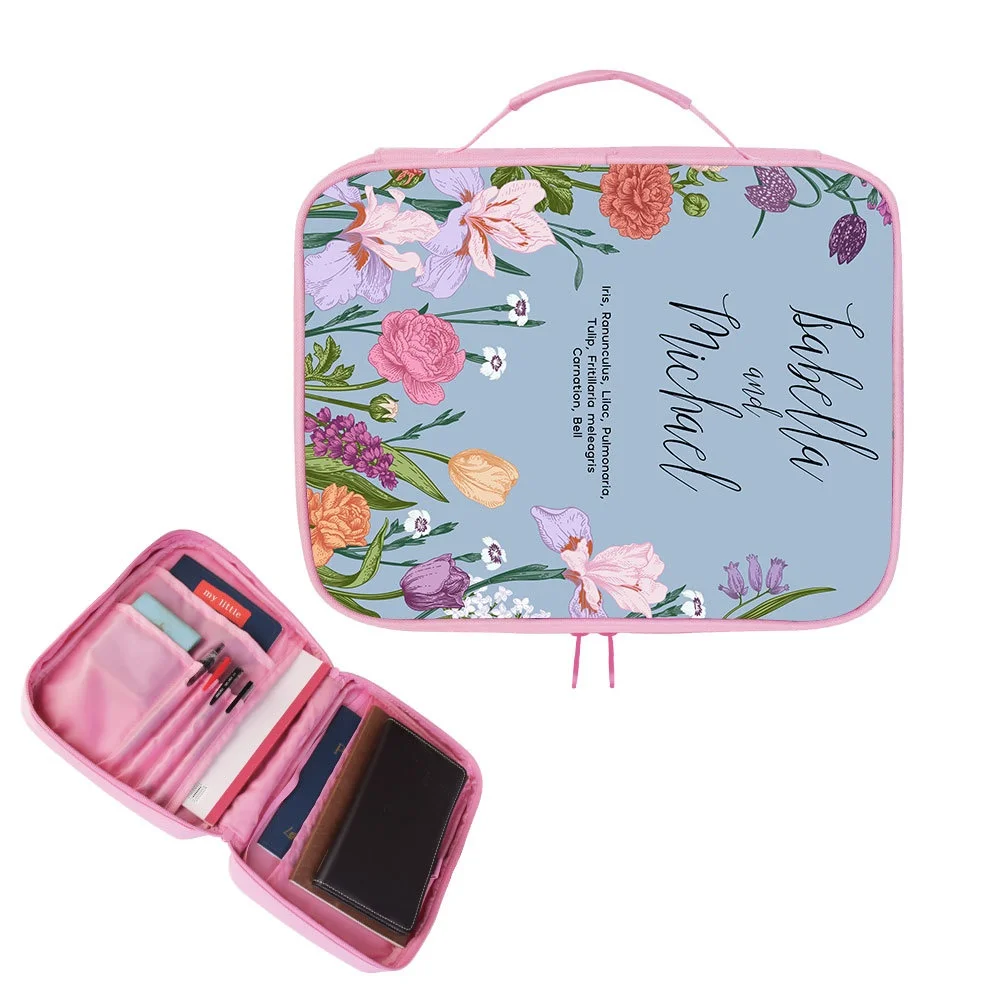 Personalized Retro Printed Thickened Paper Bible Case Cross Border Hot Product for Priest File Book Storage Bag with Hard Cover