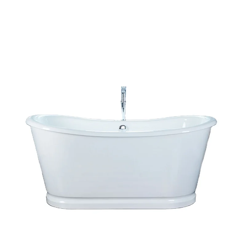 Freestanding Double Slipper Enameled Cast Iron Bath Tubs