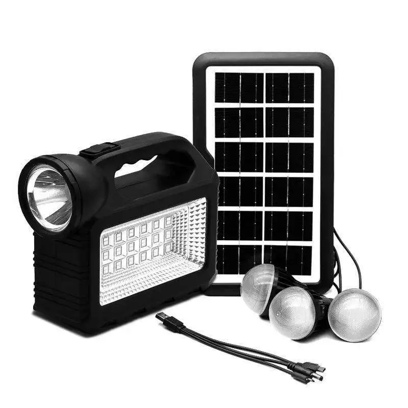 Solar Home Lighting System Kits LED Solar Light Lamp with 3 Bulbs Solar Lighting System