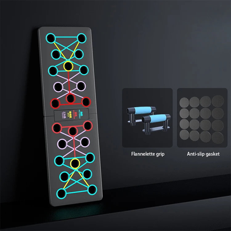 Portable Mutil Function Fitness Colorful Plate Muscle Board Power Press Push Up Bar Rack Board