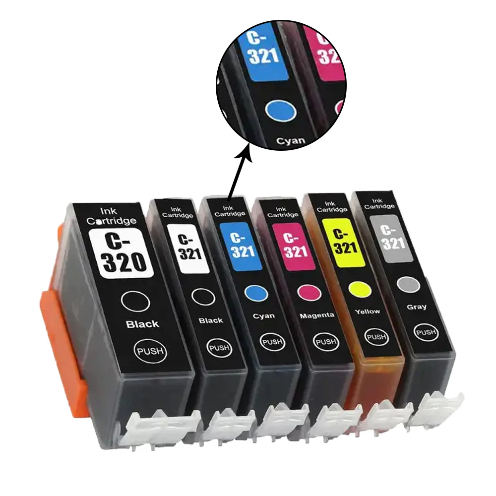 Высококачественный картридж BCI321 C для Canon PIXUS IP3600 IP4700 MP980