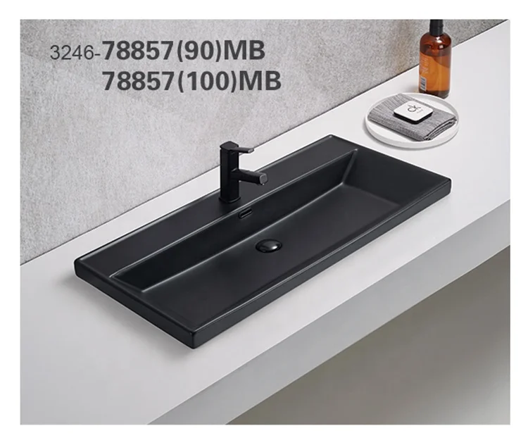 Hotel bathroom vanity sink washing basin rectangular cabinet basin European lavatorio vanity top countertops bathroom sink