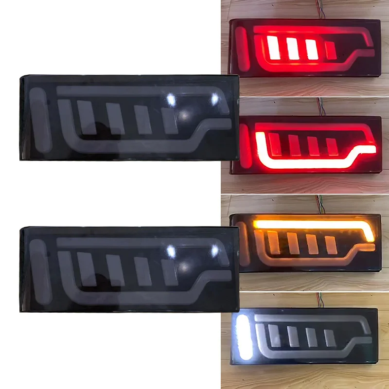 Pair LED Tail Lights For Niva lada 2108 2109 Rear Tail Marker Lights Turn Signals Indicator Lamp Brake Tail Light