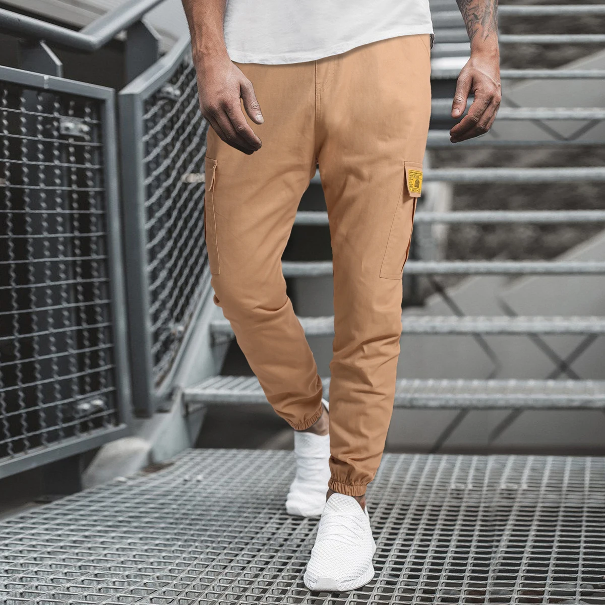 Сделано в Китае Модные мужские спортивные брюки свободные повседневные брюки большого размера брюки-карго в стиле хип-хоп