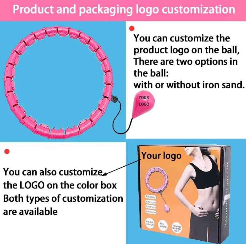 High-quality Smart 10-Section Counting Exercise Hoop Fitness Massage Tool for Weight Loss Waist Circle Sport Hoop