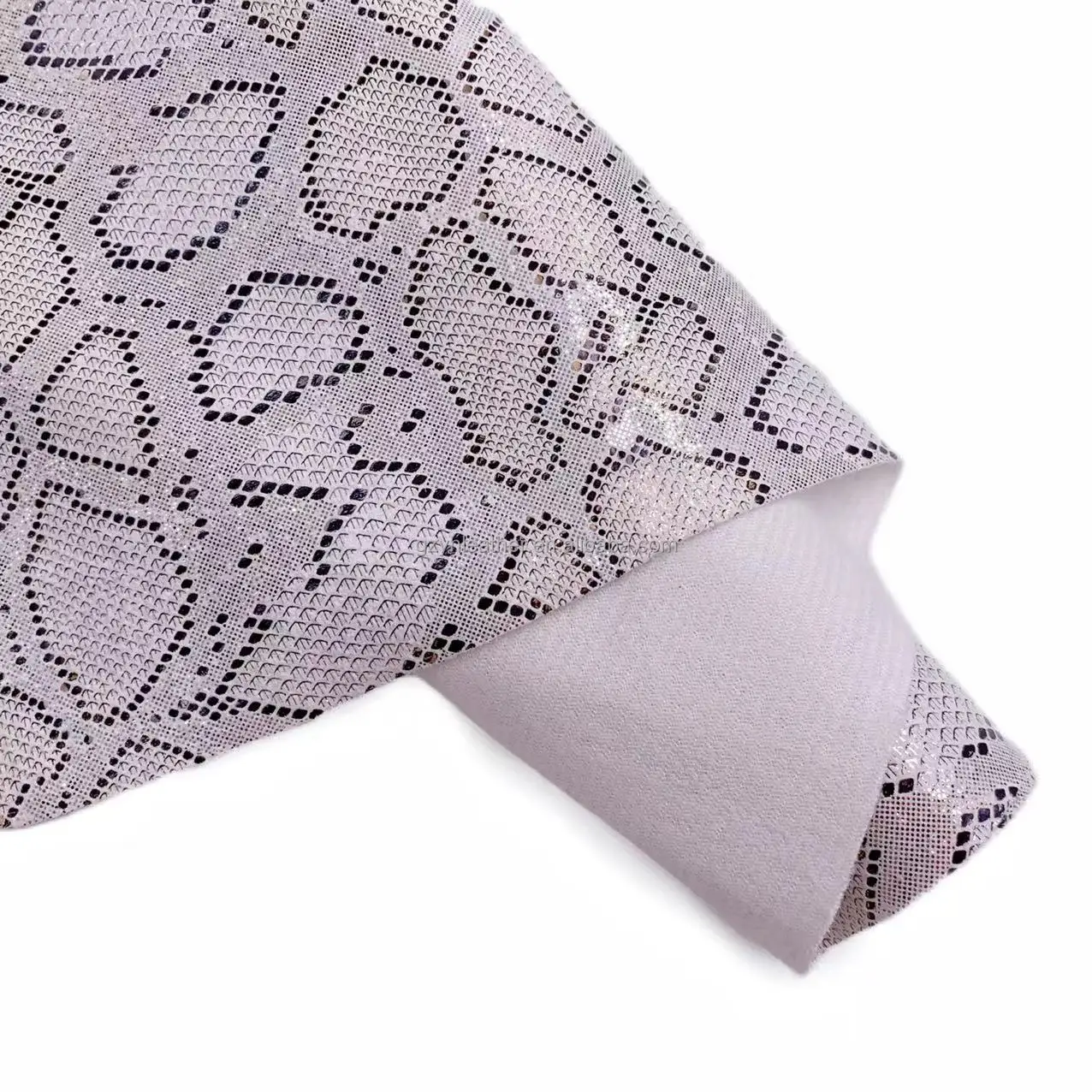 FA-386 shimmer animal snake pattern transfer foil print soft polyester velvet fabric for garment clothing shoes bags