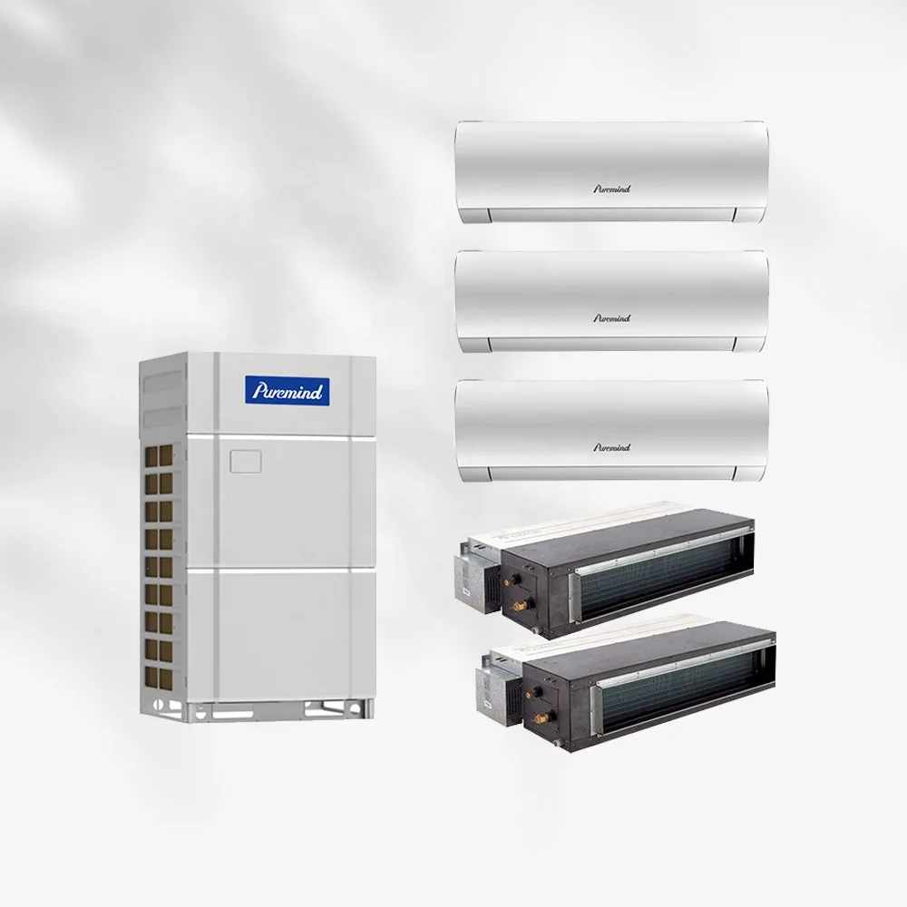 Puremind America Customized OEM Central Air Conditioner Multi Zone VRV VRF DC Inverter Compressor Cooling Heating Air Condition