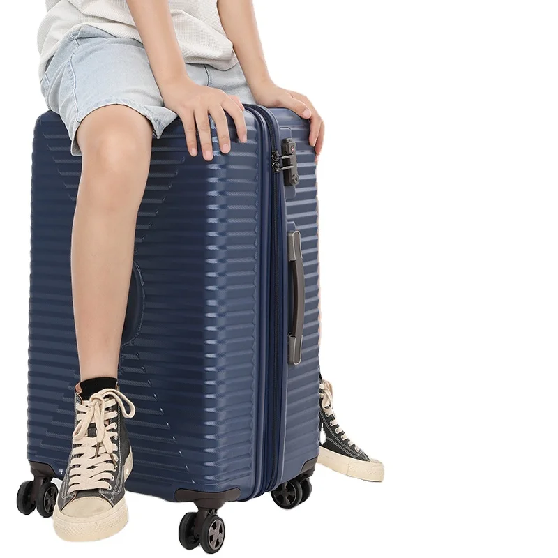 Goby London Leather Suitcase Strong Durable PC Aluminum Luggage for Outdoor Travelling Lock Opening Spinner Caster Factory Price