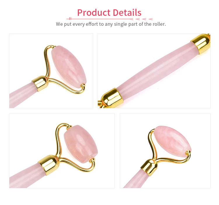 2022 trending products wholesale noise free face massager rose quartz roller jade for face massage
