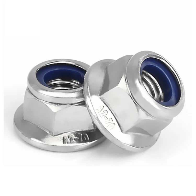 Prevailing Torque Type Hexagon Nuts DIN 6926 Stainless Steel Din6926 Metric Prevail Torque Nylon Insert Hex Flange Lock Nut T/T