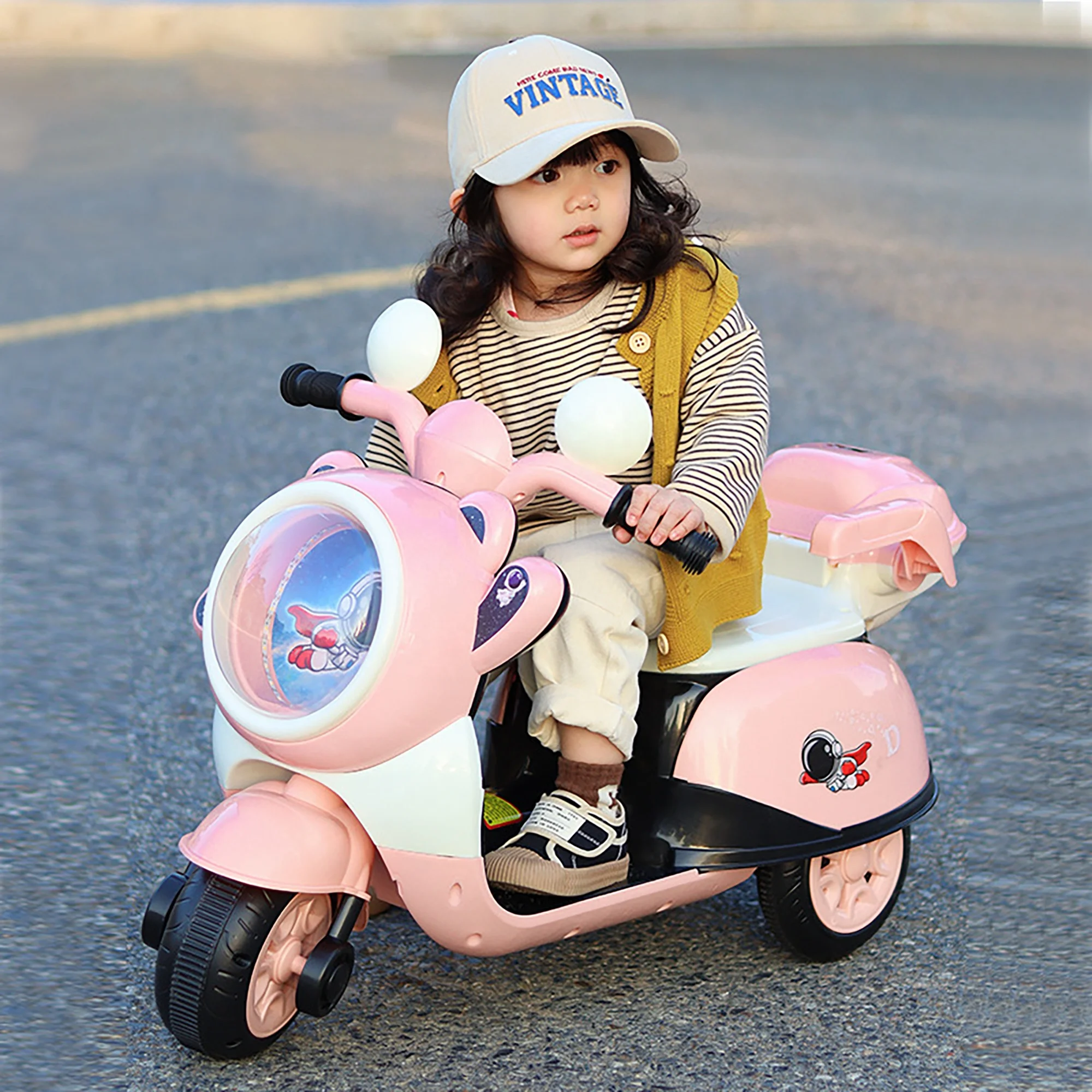 Ride-on cars for kids motorbike two-seater learning toys 6V/4.5A/7A battery tricycle motorcycle 380W motor Simulated throttle