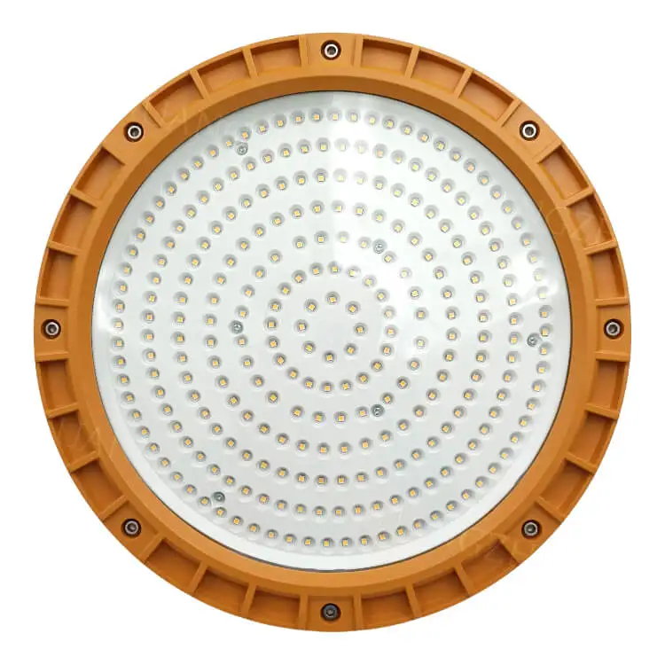 80W 100~240W Floodlights 5 Year Warranty Waterproof IP67 Explosion Proof Hazardous Area Round LED High Bay Light for Gas Station