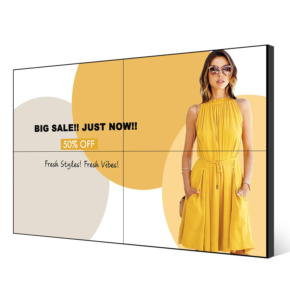 55 Inch 4k Controller indoor Video Wall 2x2 3x3 Mount Advertisement Display Splicing Screen Advertising Players LCD Video Wall