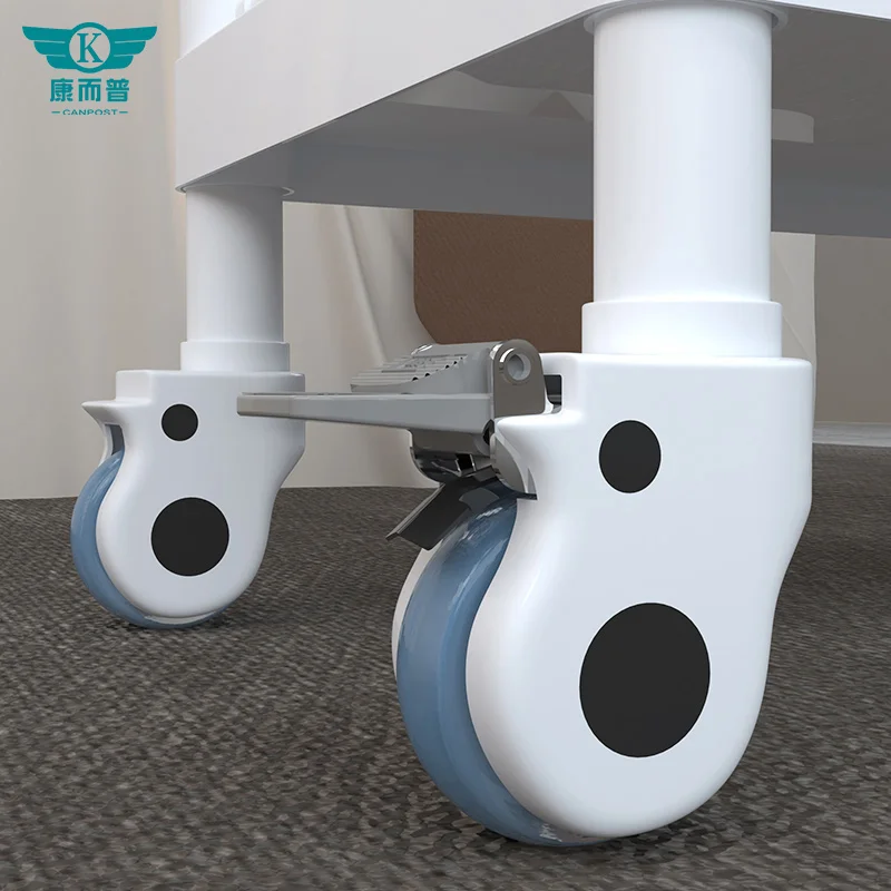 Triple ABS beauty salon trolley with drawer Spa bowl Dirt bucket Beauty Spa Car White Grey storage car Factory wholesale