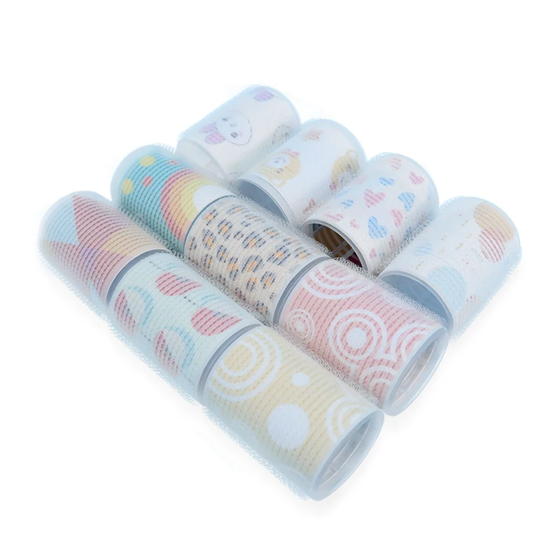 hot selling no heat plastic hair rollers set 3 sizes 18 pcs grip hair curler rollers with comb or pins