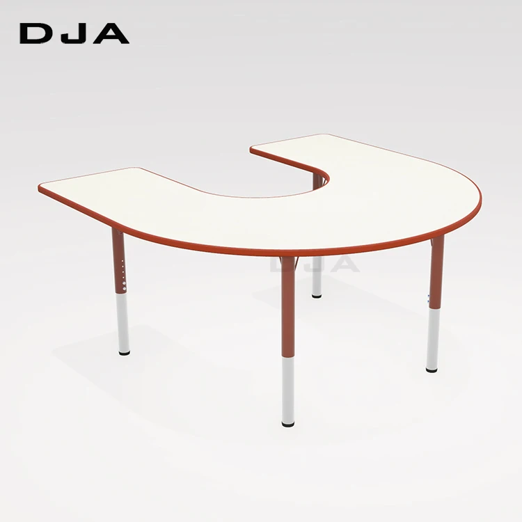 Europe style U shape  modern  old cheap school classroom MDF durable edge desk chair and table used school furniture for sale