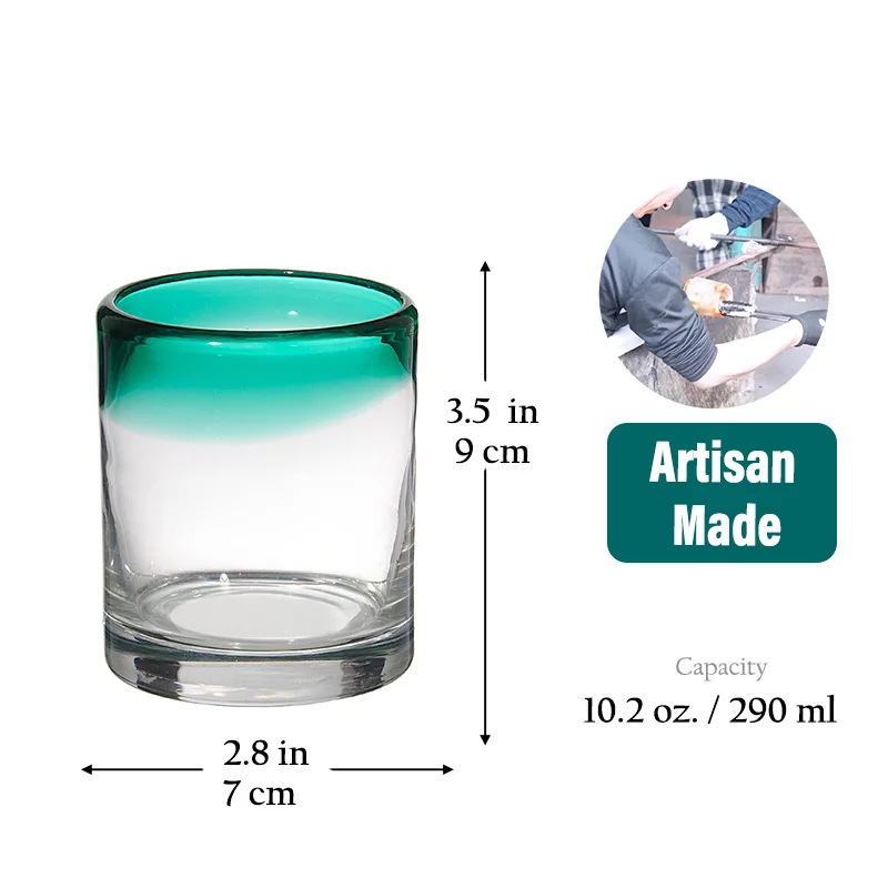 Vintage Style White 2oz Mexico Shot Glass Logo Hand Blown Mexican Mini Espresso Tumbler Whiskey Tequila Shot Glasses for wedding