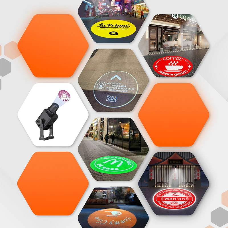 25W 35W 60W Outdoor&Indoor Logo Advertising Light Rotating Gobo Projector LED Light for Event Advertising Industry Caution