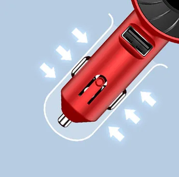 
PENGTENG New Arrival 4.2A Output Dual Retractable Cable Car Charger One USB Port Car Fast Charger With Flexible Type-C Cable 
