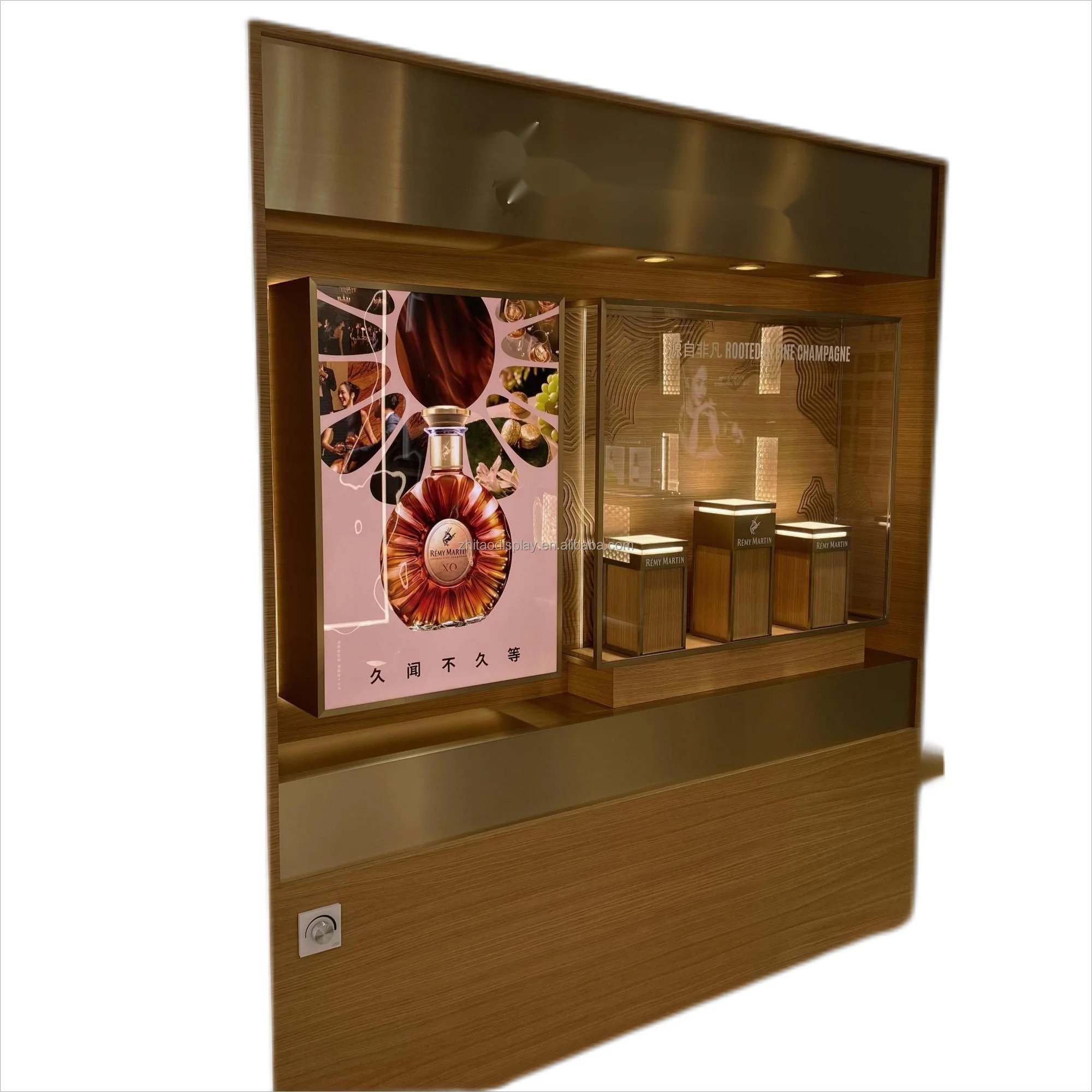 Latest luxury store furniture interior design liquor shop creative design window display