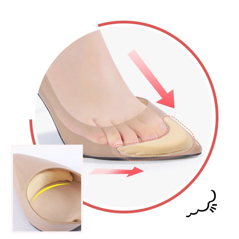 Anti-Pain Cushion Foot Forefoot Half Meter Shoes Pad Top Plug Pointed Round Shoe Inserts Insoles Toe Shoes Accessories