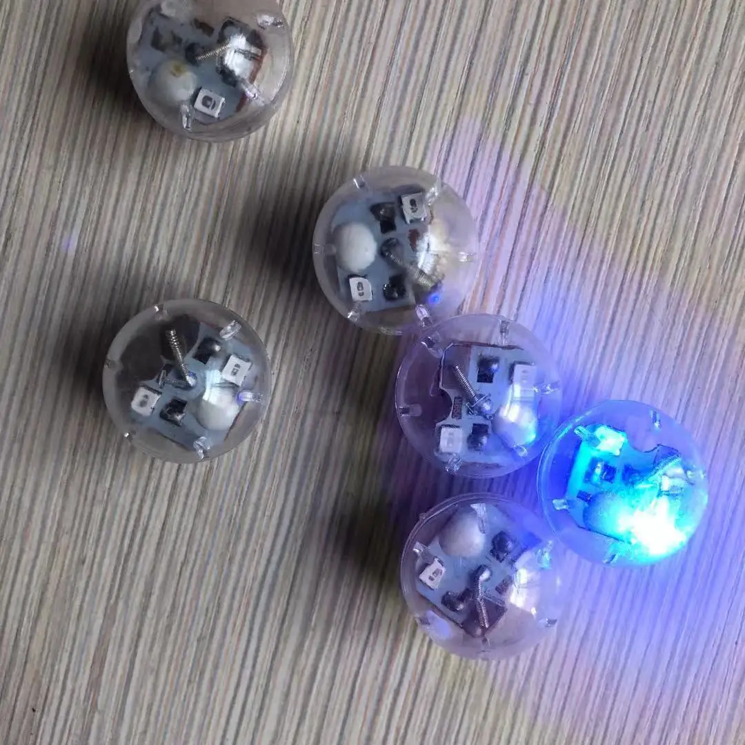 Wholesale Plastic Battery Powered Transparent Mini LED Light flash Ball Glowing Balls Toy Accessories