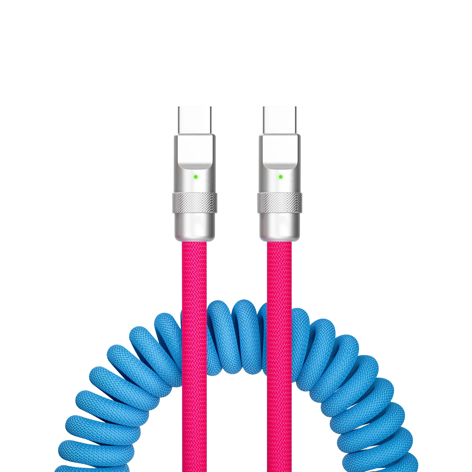 Высокое качество 1 м/3 фута катушка USB кабель цинковый корпус медь супер быстрая зарядка передачи данных Спиральный пружина