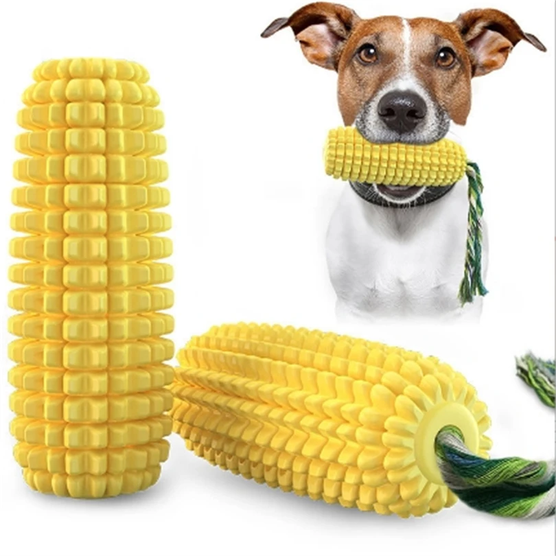 Puppy Toothbrush Clean Teeth Interactive Corn Toys Dog Toys Aggressive Chewers Meduium Large Breed Dog Chew Toys