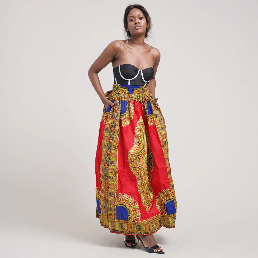 Daily Wearing Skirt Hot Selling Fashionable Design Cotton Ankara Design Wholesale