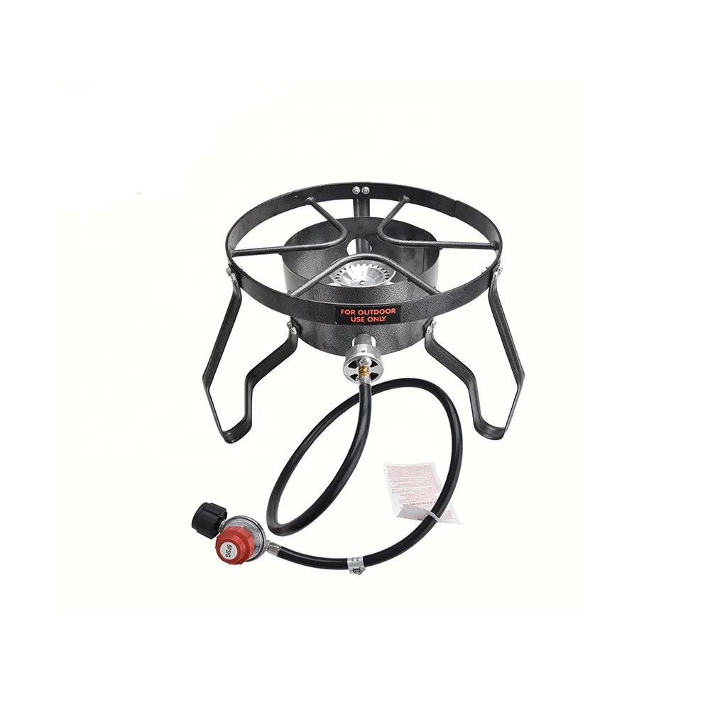 37000 BTU Outdoor Gas Cooker High Pressure Propane Gas Burner Cast Iron Burner with Portable Stand