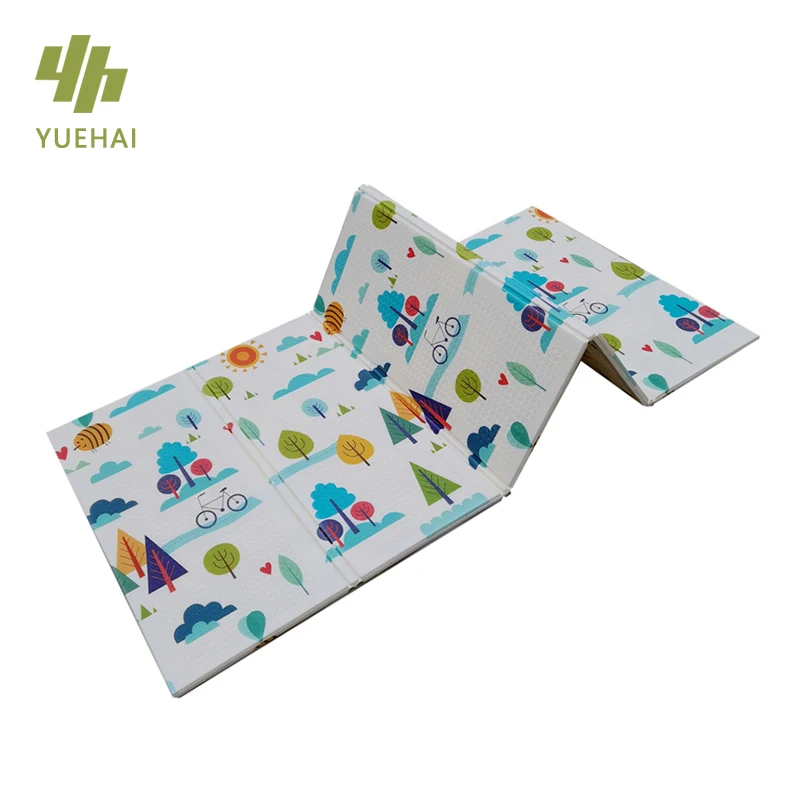 Manufactory Wholesale YUEHAI custom 150x200mm foam play mat kids baby play mat stripes