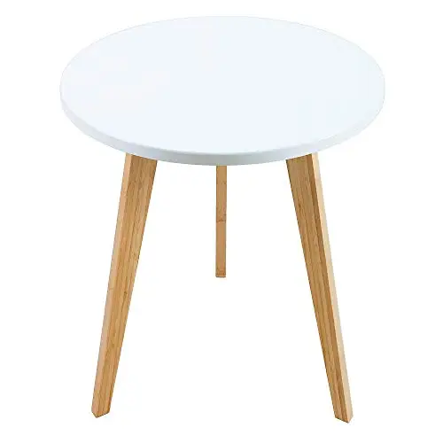 
luxury white round bamboo sofa side center coffee table modern 