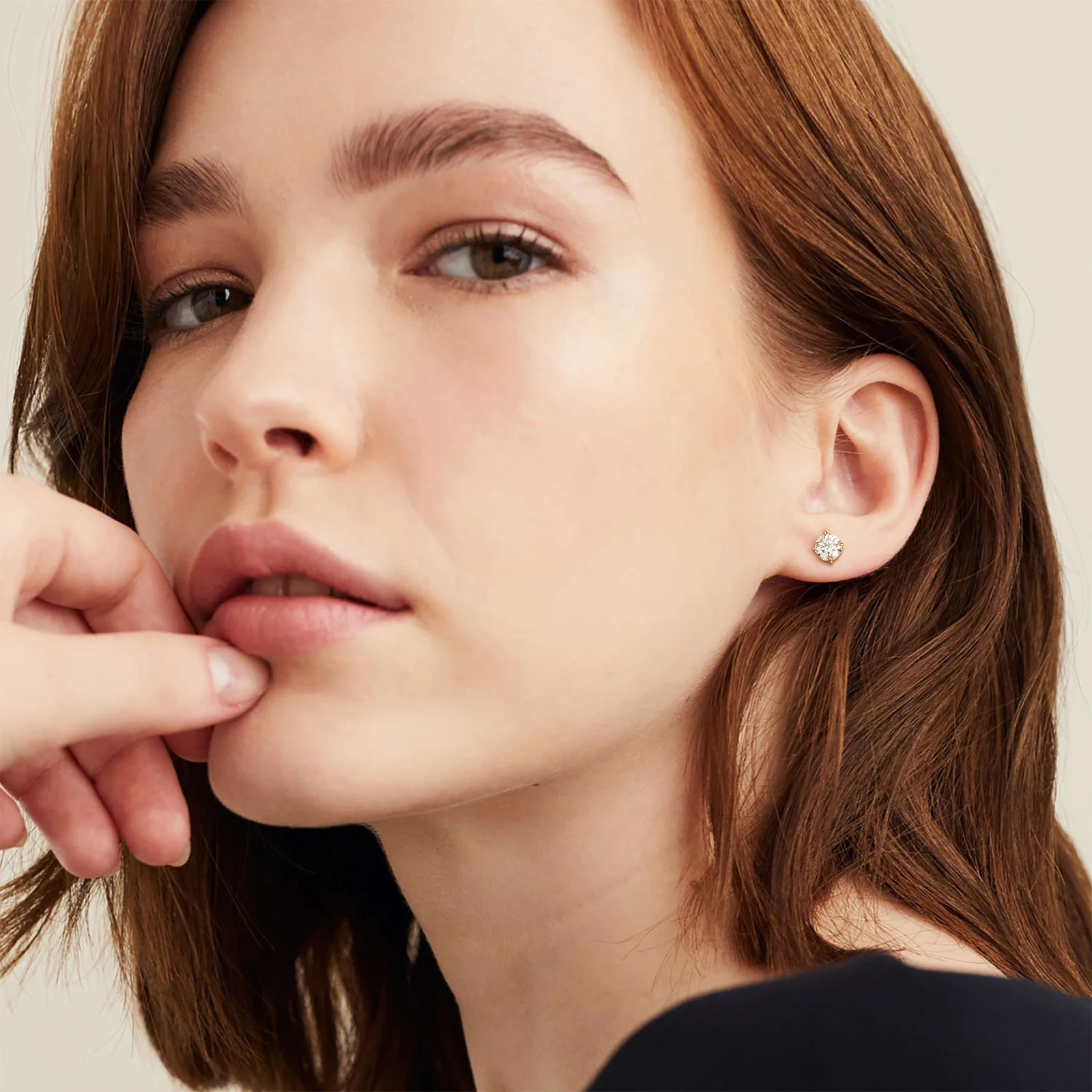 Luxurious IGI Certified Diamond Conflict-Free Ethical Jewelry 18K Real Gold Lab Grown Diamond Round Stud Earrings for Women