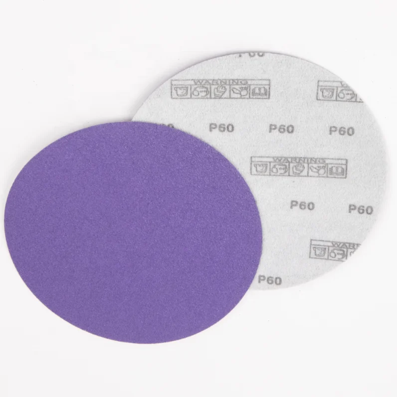 2022 Sanding Paper Purple Sanding Abrasive 150mm Ceramic Sanding Disc