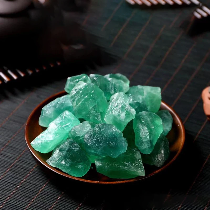 Wholesale good quality Natural Raw Crystals green fluorite raw stone for decoration