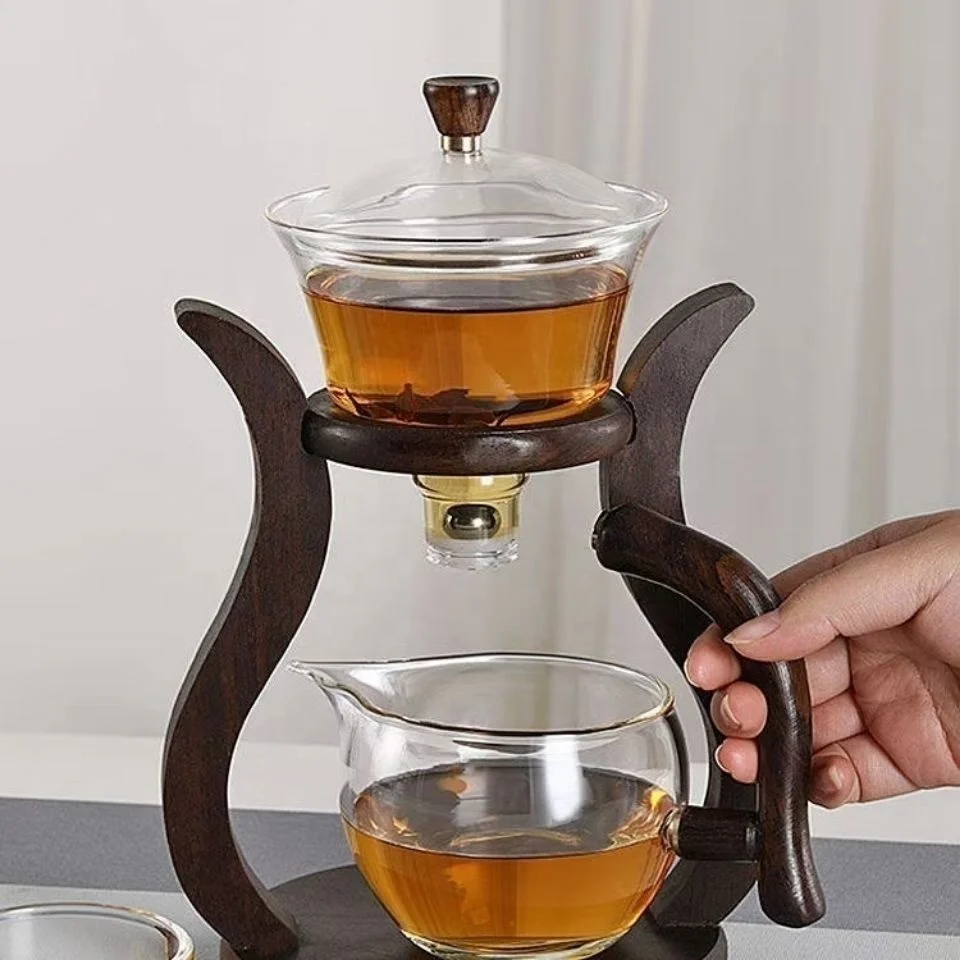 Creative Household glass teapot Lazy Semi-Automatic high borosilicate glass teapot
