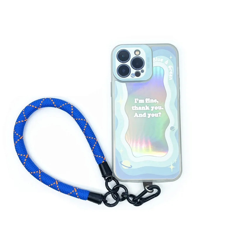 Popular High Quality 10MM Color Removable Phone Wrist Short Strap Keychain
