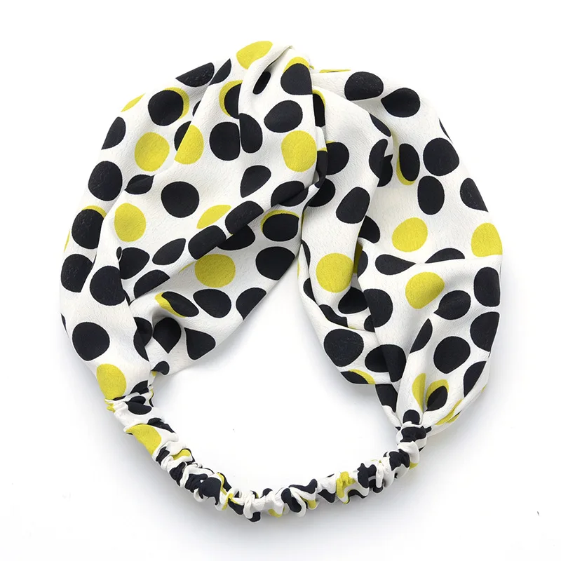 Wide Headbands For Women Foldable Twisted Head Hair Bands Cross Turban Circle round point Hairband Hair Accessories