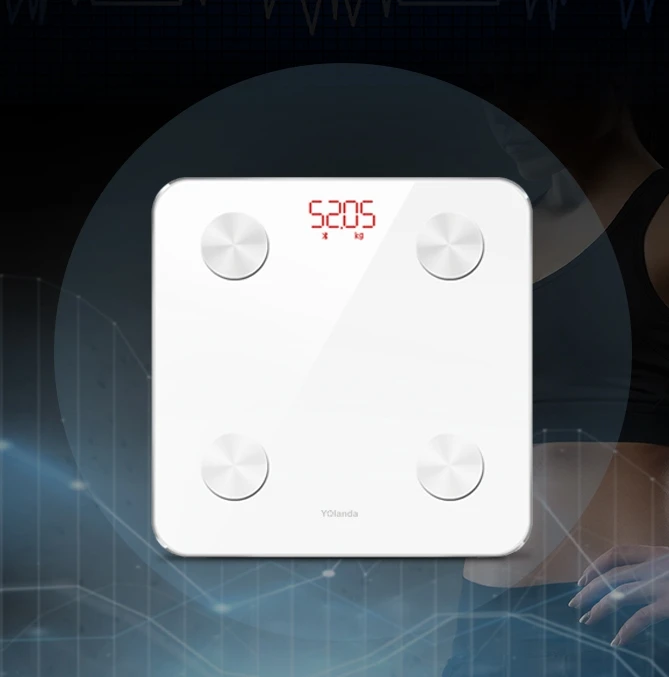 Popular Simple Lose Weight Wifi Smart Weight Body Analyzer Scale Digital Display LED Display Rectangle Electronic Weighing Scale