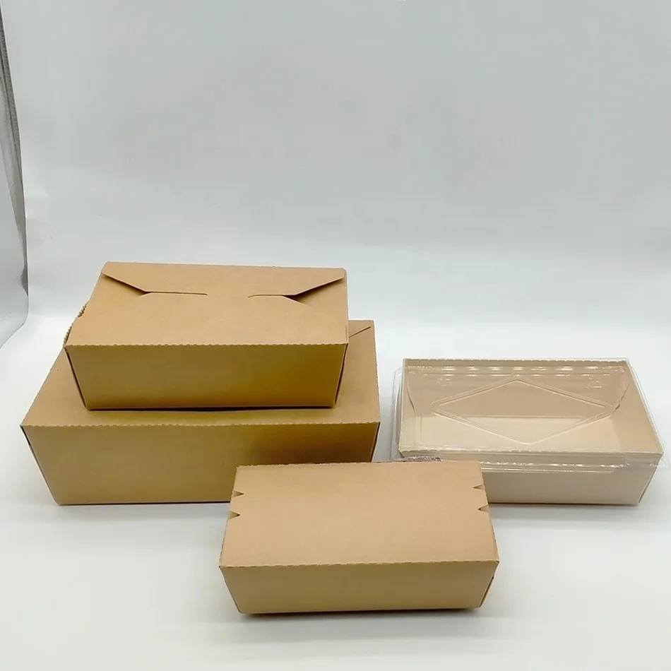 Food Grade Kraft Take-Out Boxes Wholesale Sturdy Take Away Boxes Take Away Food Container