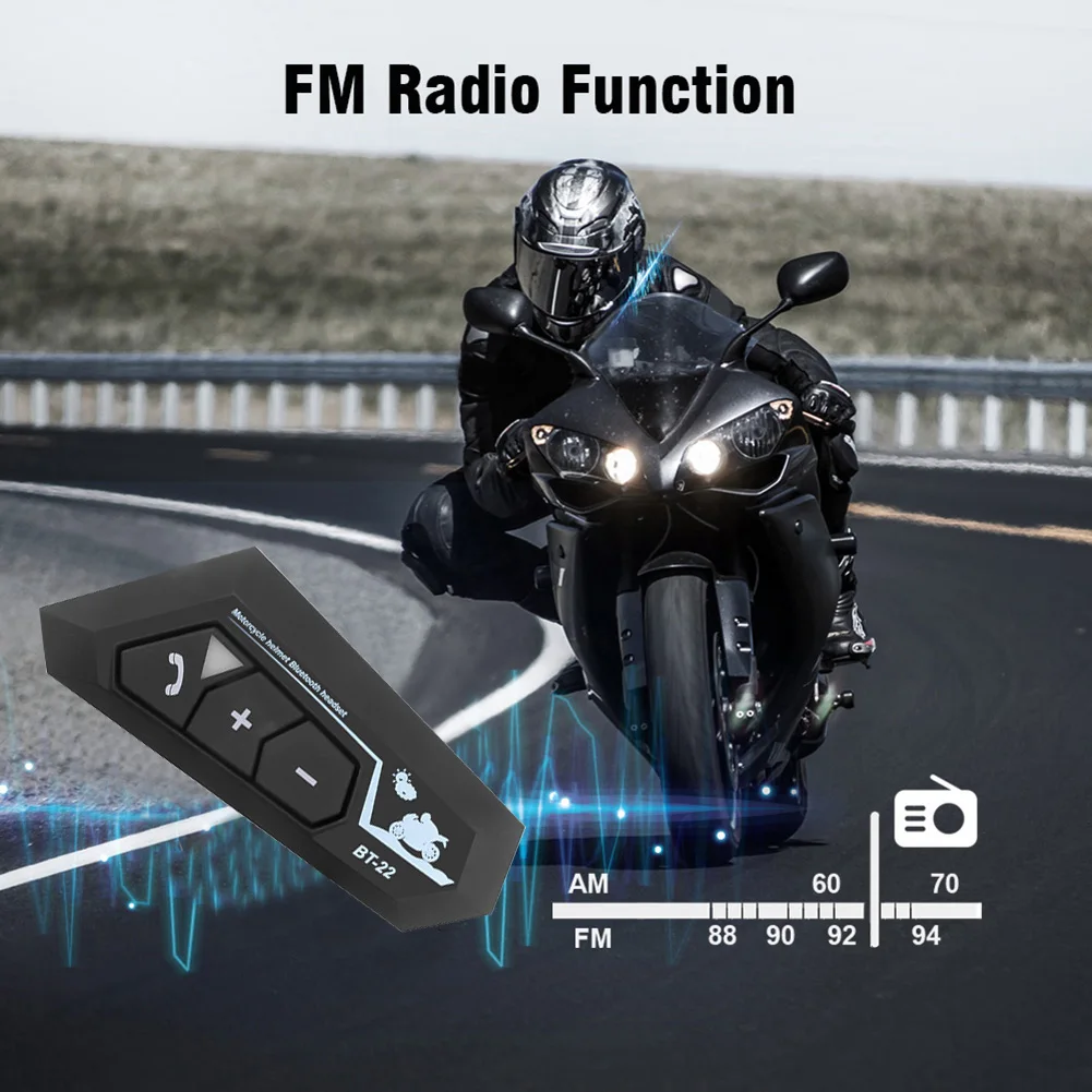 BT22 BT5.0 Мотор шлем для мотоцикла c гарнитурой беспроводной громкой связи bluetooth стерео наушники Мотоцикл наушники MP3 динамик с микрофоном из водонепроницаемого материала