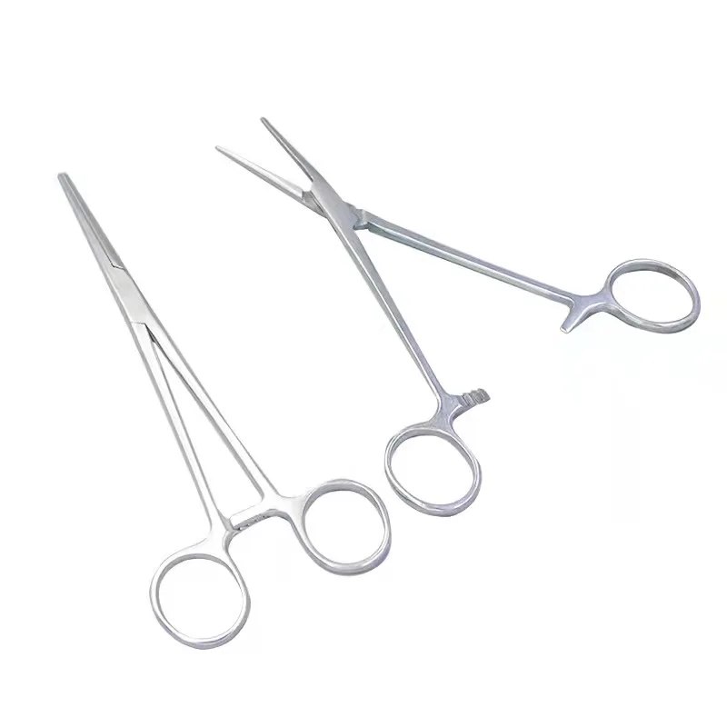 Medical thickened stainless steel hemostatic forceps surgical suture needle holding forceps small elbow multifunctional pet hair