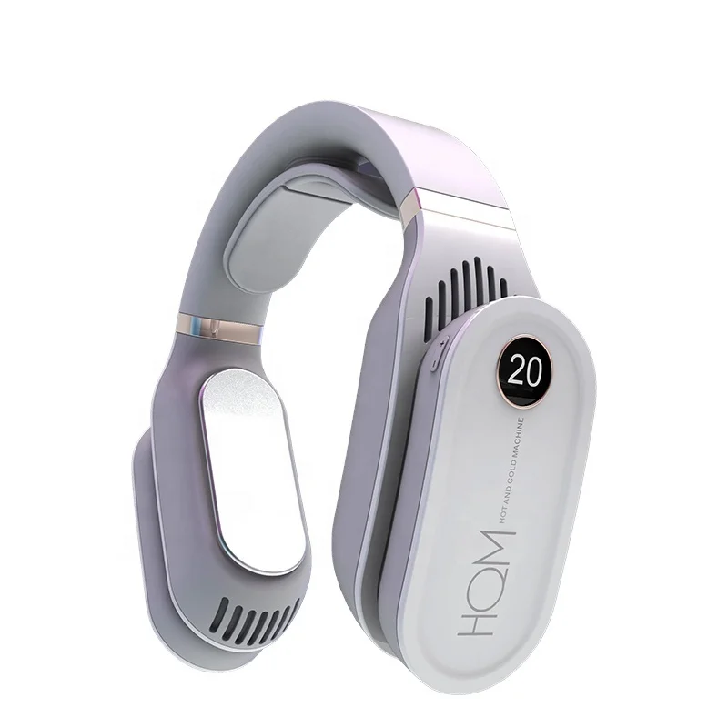 Новый дизайн миниатюрный бесшумный перезаряжаемый спортивный подогреватель для шеи охлаждающий вентилятор охладитель и обогреватель портативный