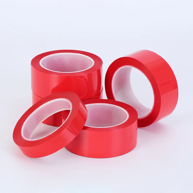 Red high temperature tape pet transparent acid and alkali corrosion spray masking silicone tape