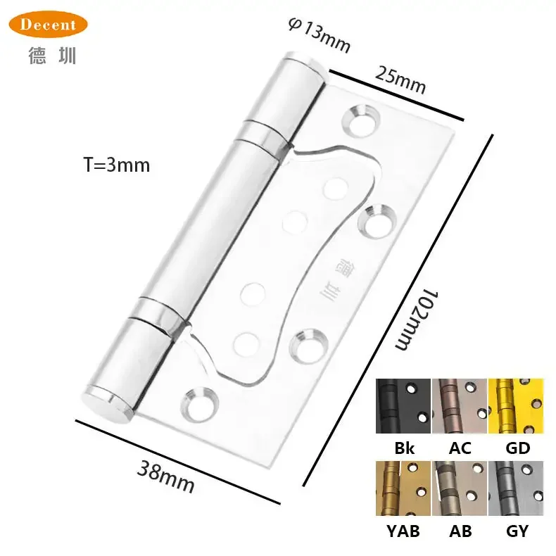Door hardware high quality Butterfly hinge stainless steel hinge 4 inch wooden door hinge