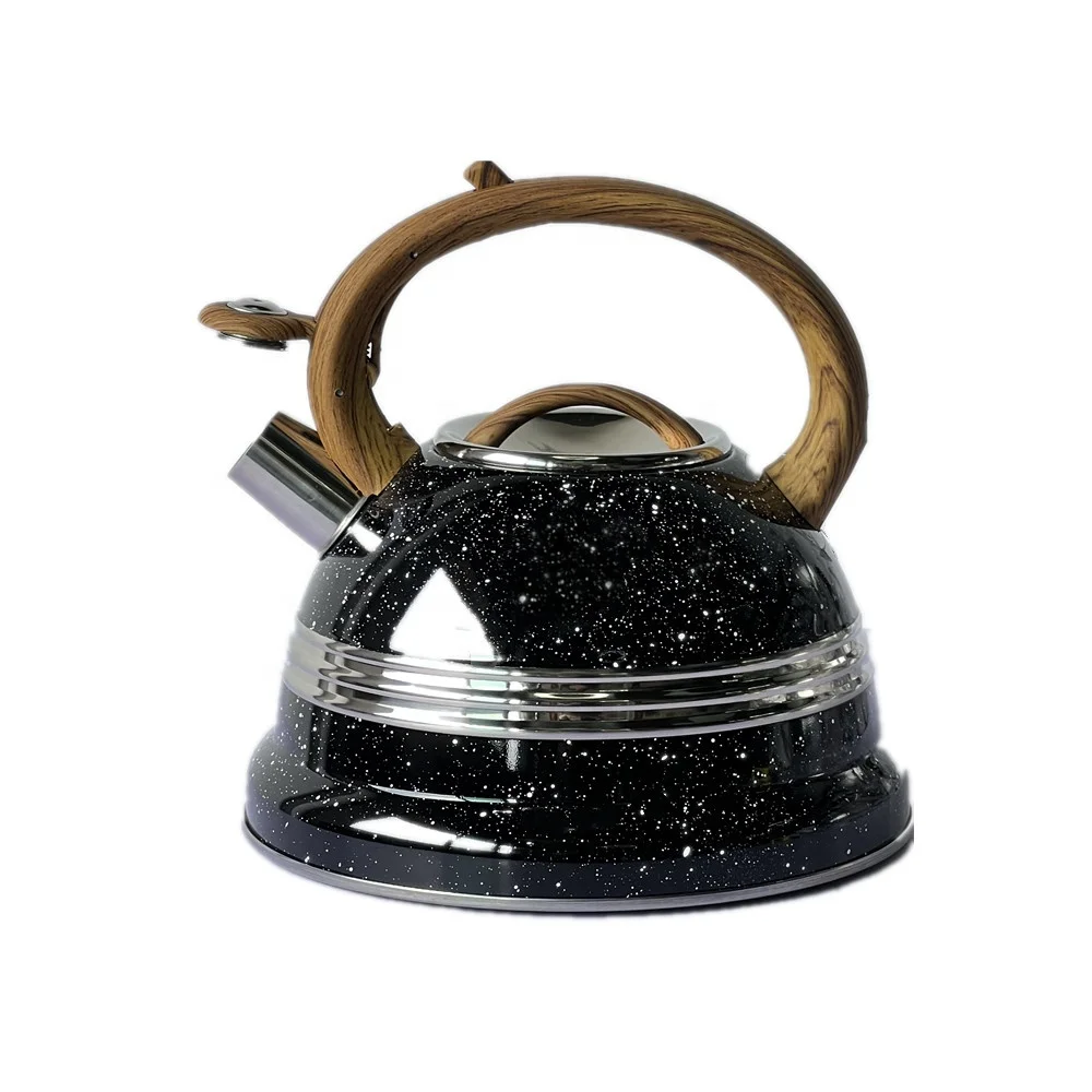 Горячая Распродажа, чайник из нержавеющей стали для воды 3,0 л, чайный чайник со свистком, чайник с мраморной росписью