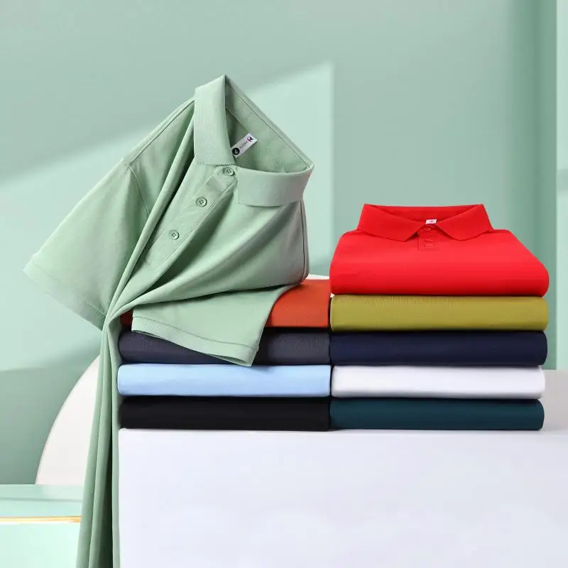 High Quality Classic Shirt Neck Collar White Embroidery Polo Shirts 100% cotton For Men polo shirt