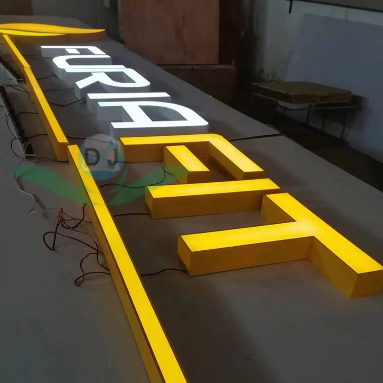 logo sign Alphabet Letters Office Signage 3D Plastic Clear Acrylic letters Laser Cut electronic signs 3d led sign